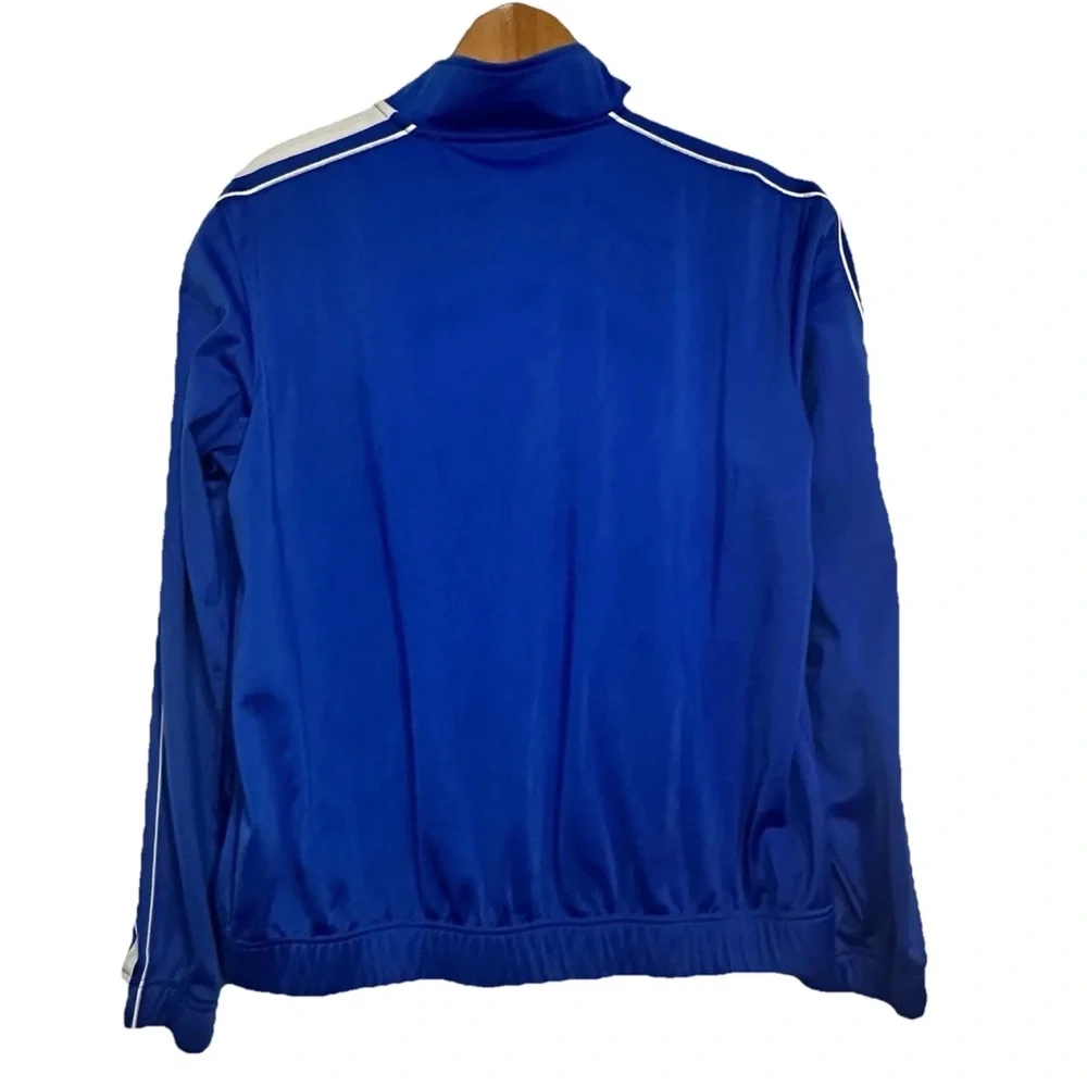 Nike Men’s M Full Zip Blue White Stripes Track Jacket Streetwear Casual Style